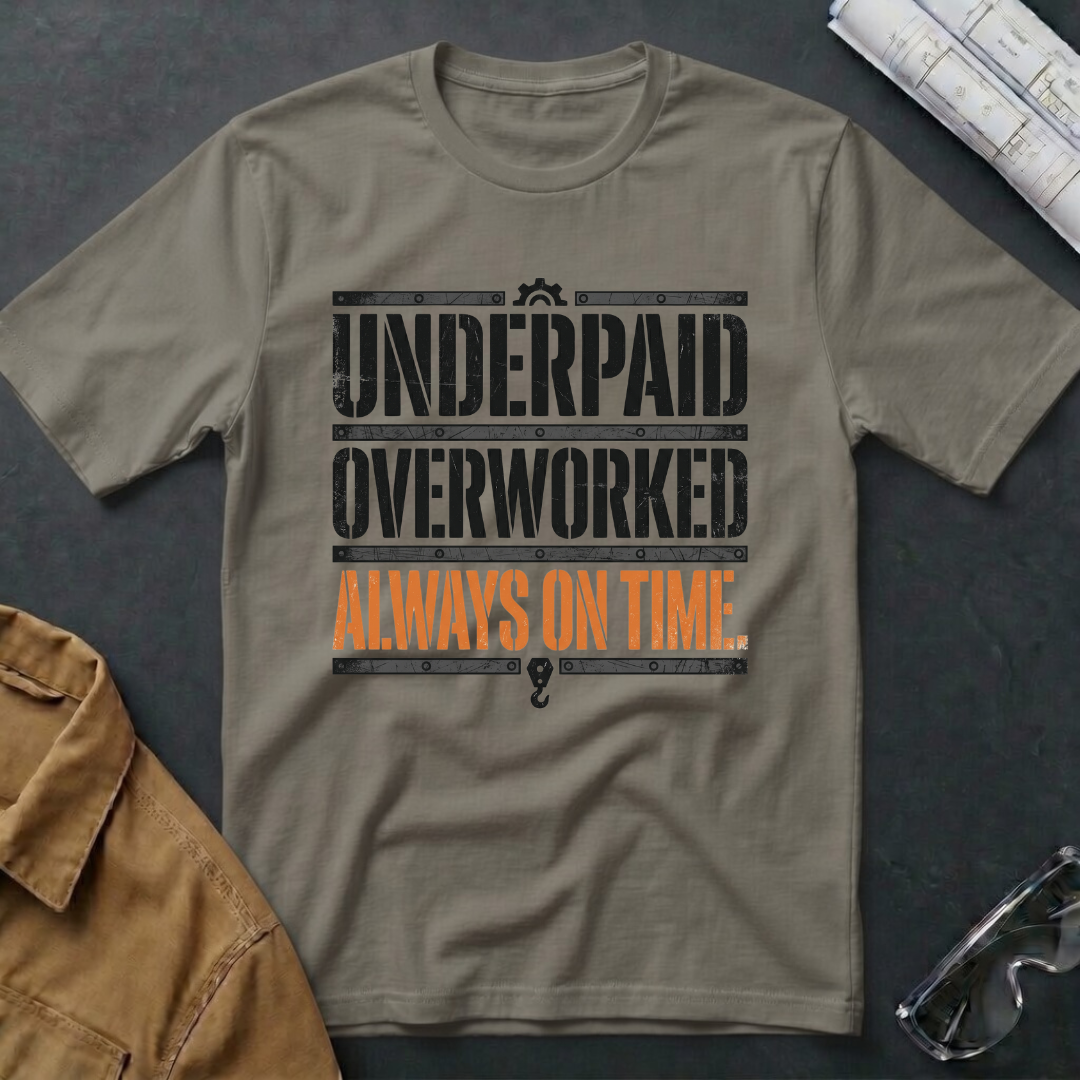 Underpaid Overworked Always On Time T-Shirt