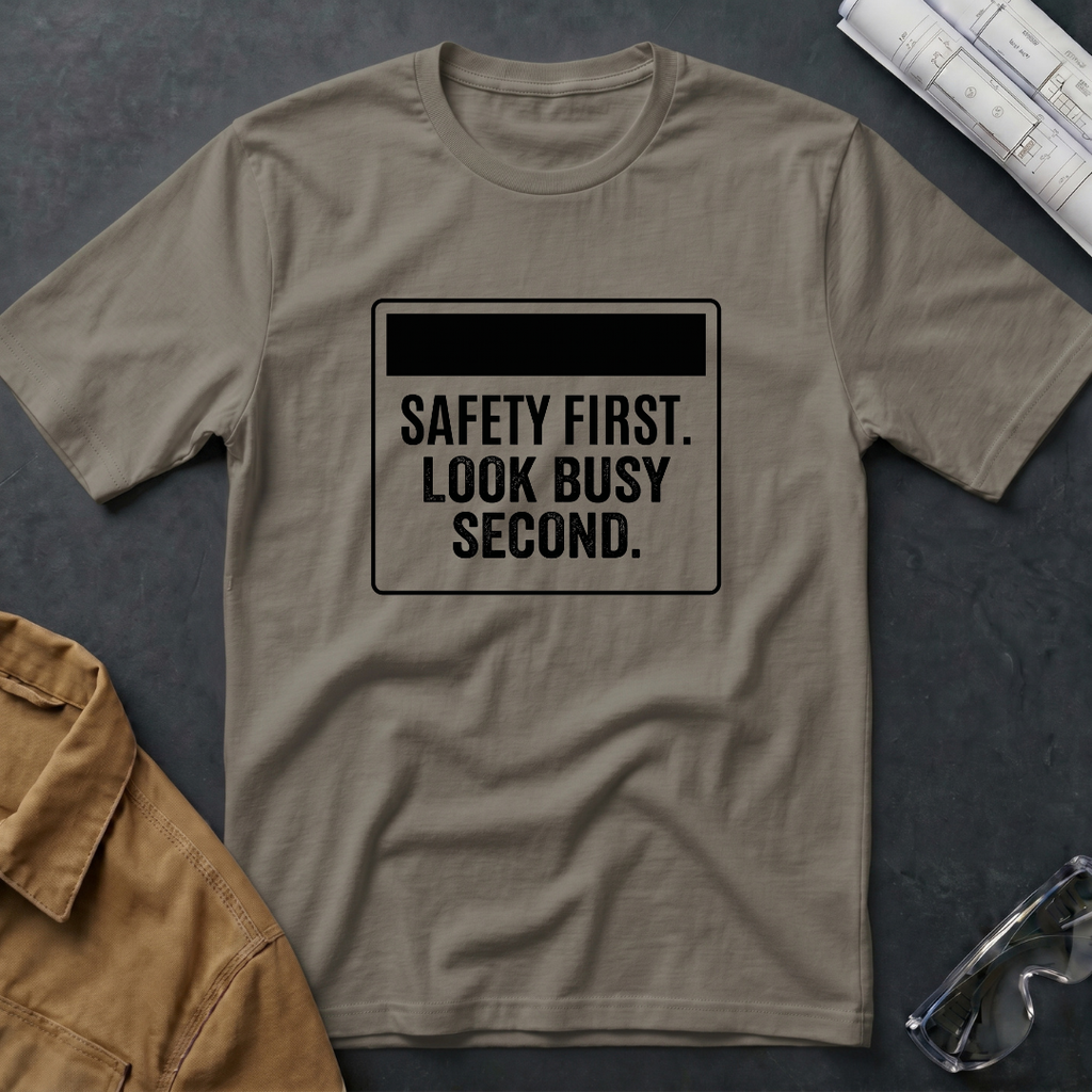 Safety First. Look Busy Second T-Shirt