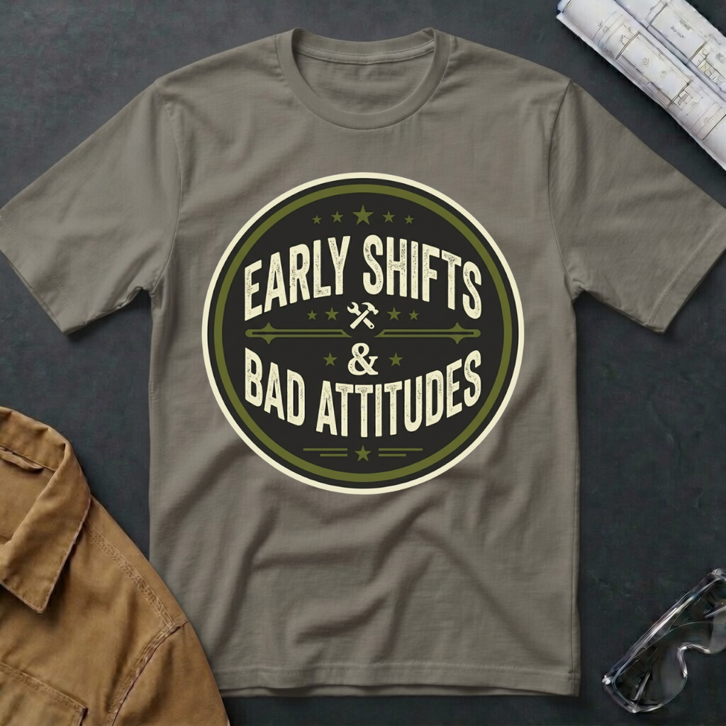 Early Shifts Bad Attitudes T-Shirt