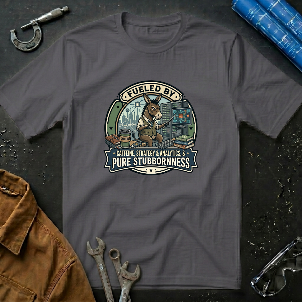 Fueled by Caffeine, Strategy & Analytics & Pure Stubbornness T-Shirt