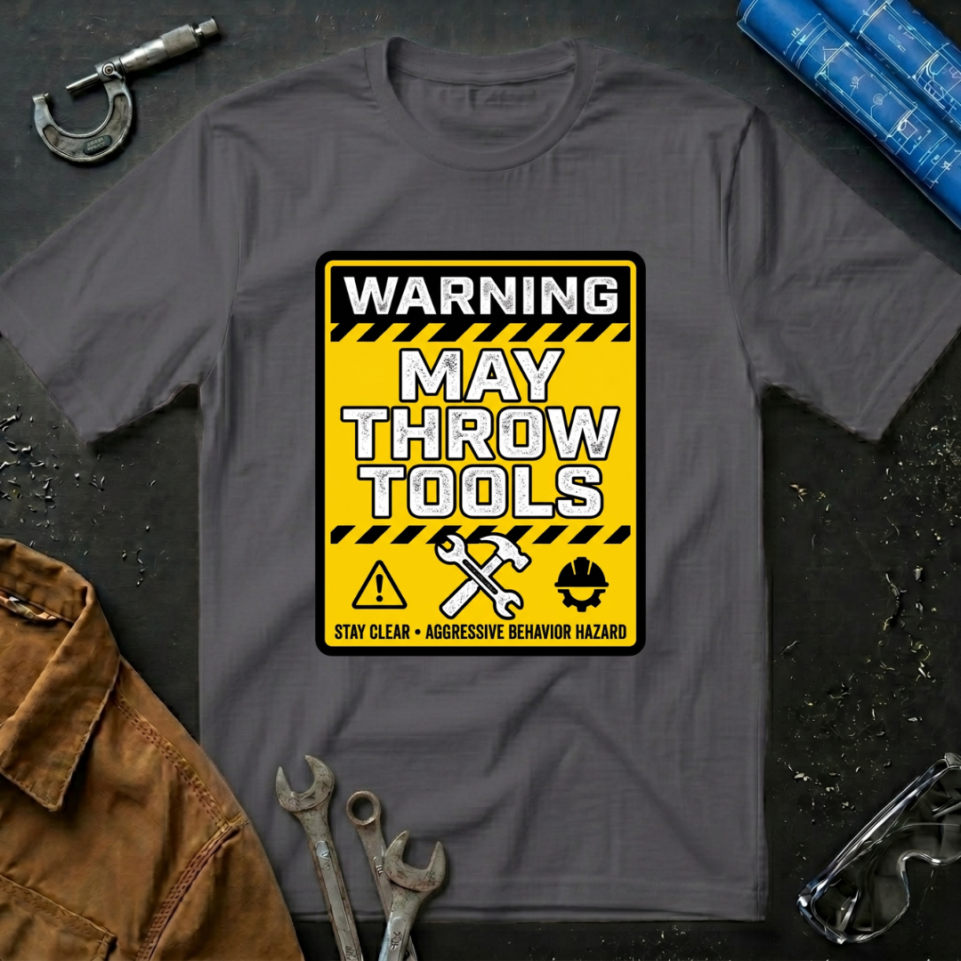 Warning May Throw Tools T-Shirt