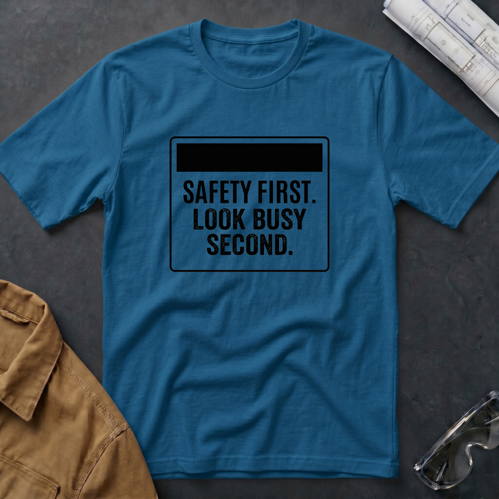 Safety First. Look Busy Second T-Shirt