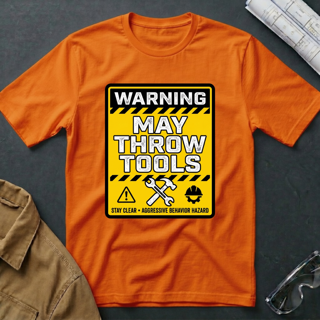 Warning May Throw Tools T-Shirt