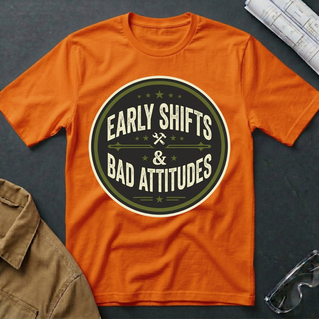 Early Shifts Bad Attitudes T-Shirt