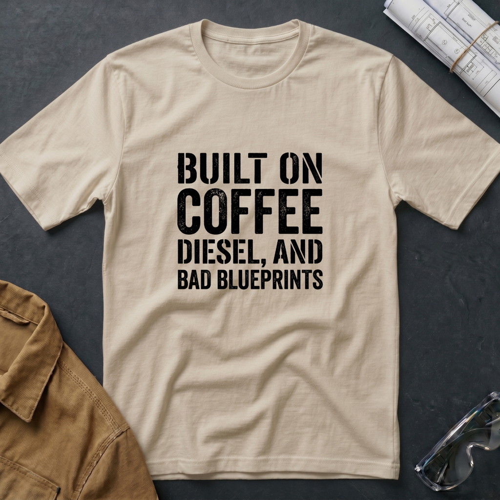 Built on Coffee, Diesel and Bad Blueprins T-Shirt