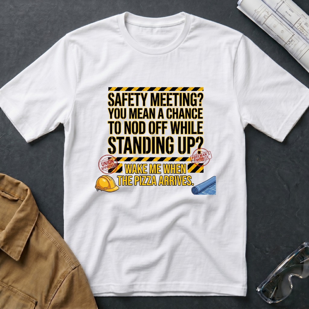 Safety Meeting, Wake Me When the Pizza Arrives T-Shirt