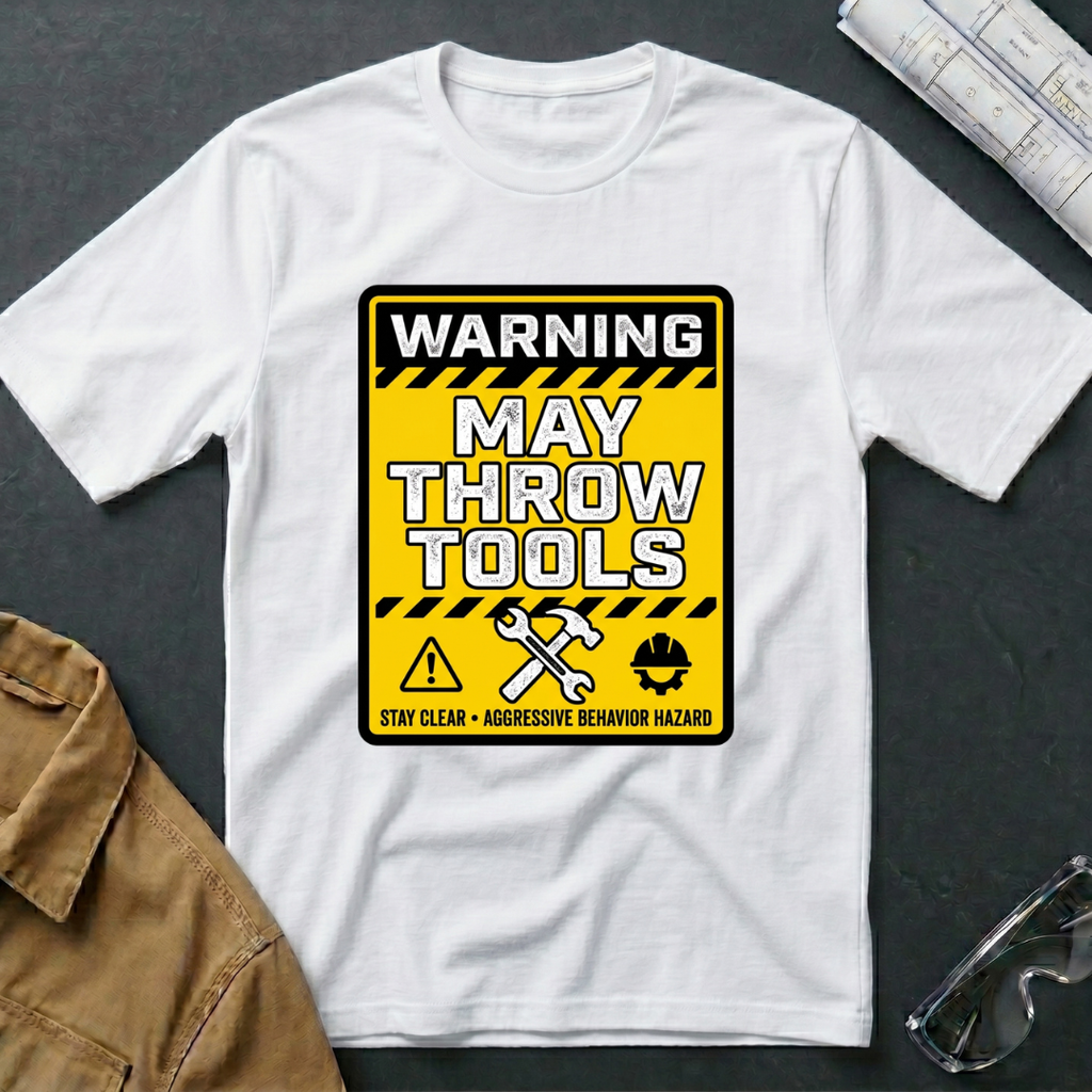 Warning May Throw Tools T-Shirt