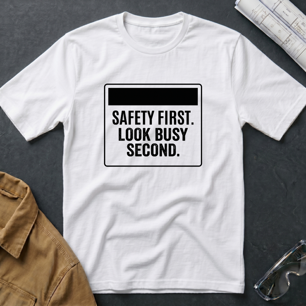 Safety First. Look Busy Second T-Shirt
