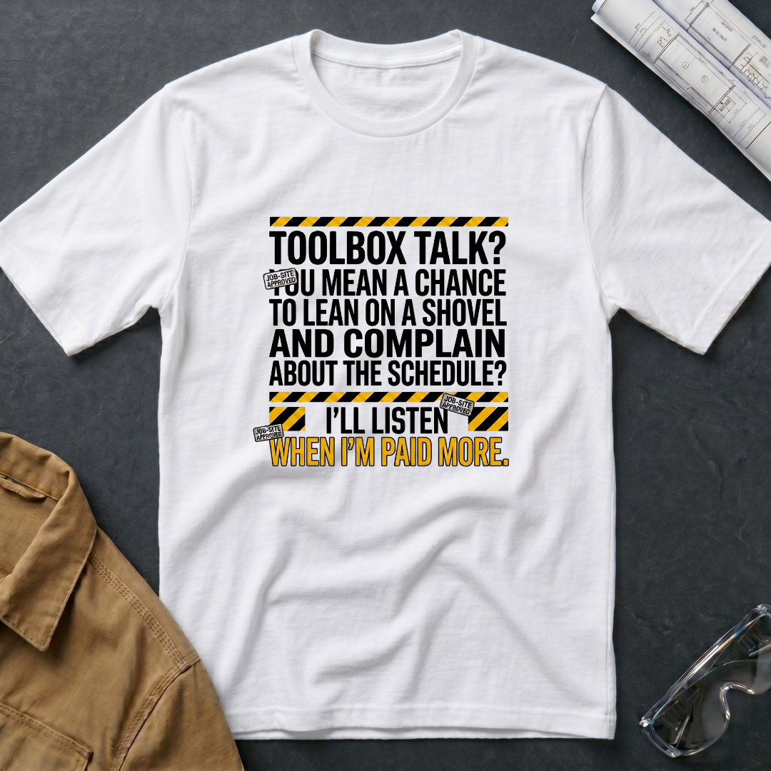 Toolbox Talk? I'll Listen When I'm Paid More T-Shirt