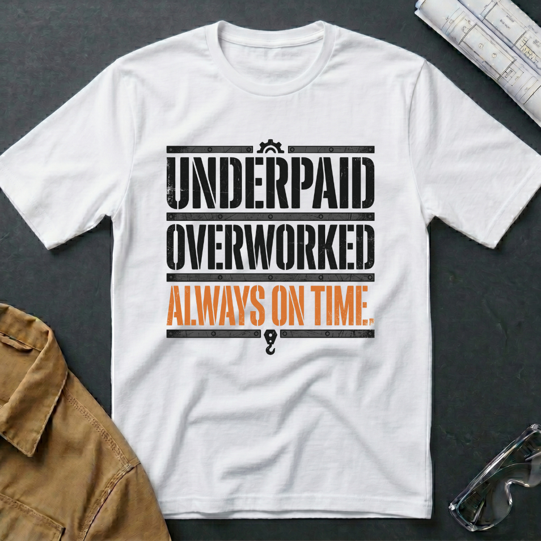 Underpaid Overworked Always On Time T-Shirt